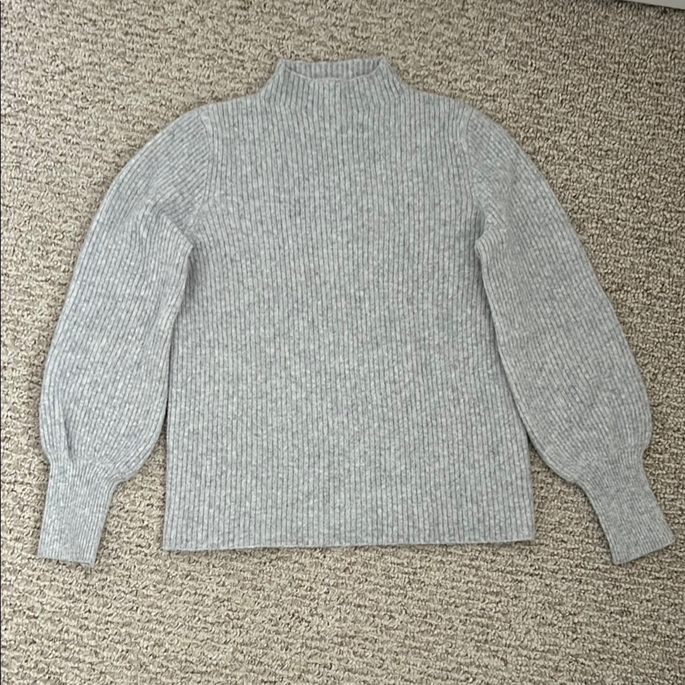 J Crew Gray Ribbed Sweater
